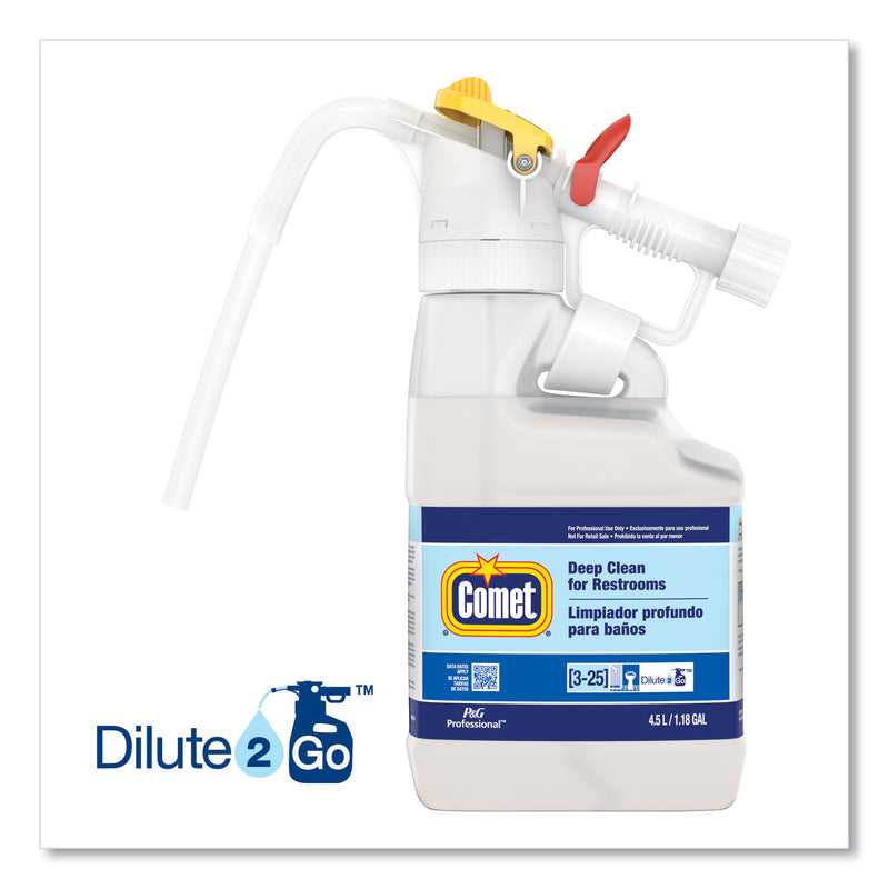 P&G Professional Dilute 2 Go, Comet Deep Clean for Restrooms, Fresh Scent, , 4.5 L Jug, 1/Carton