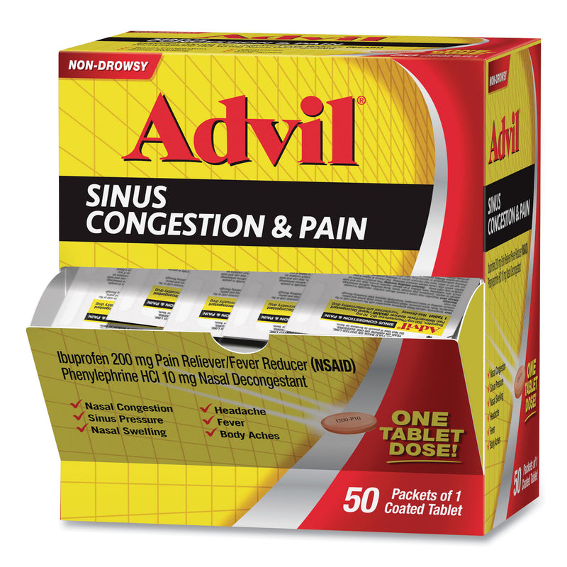 Advil Sinus Congestion and Pain Relief, 50/Box