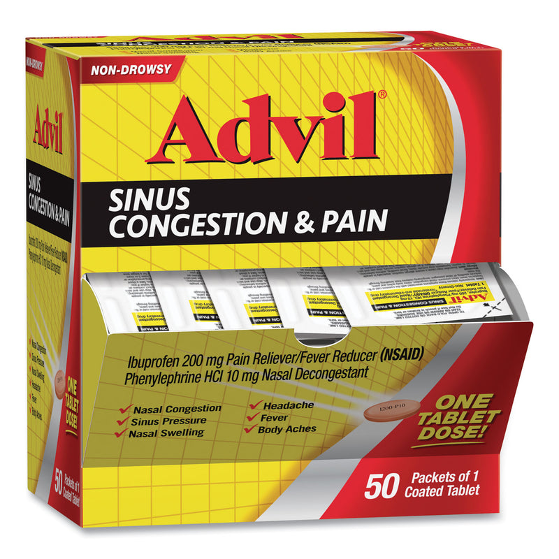 Advil Sinus Congestion and Pain Relief, 50/Box