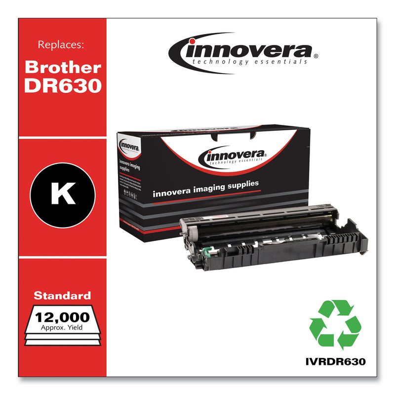 Innovera Remanufactured Black Drum Unit, Replacement for DR630, 12,000 Page-Yield