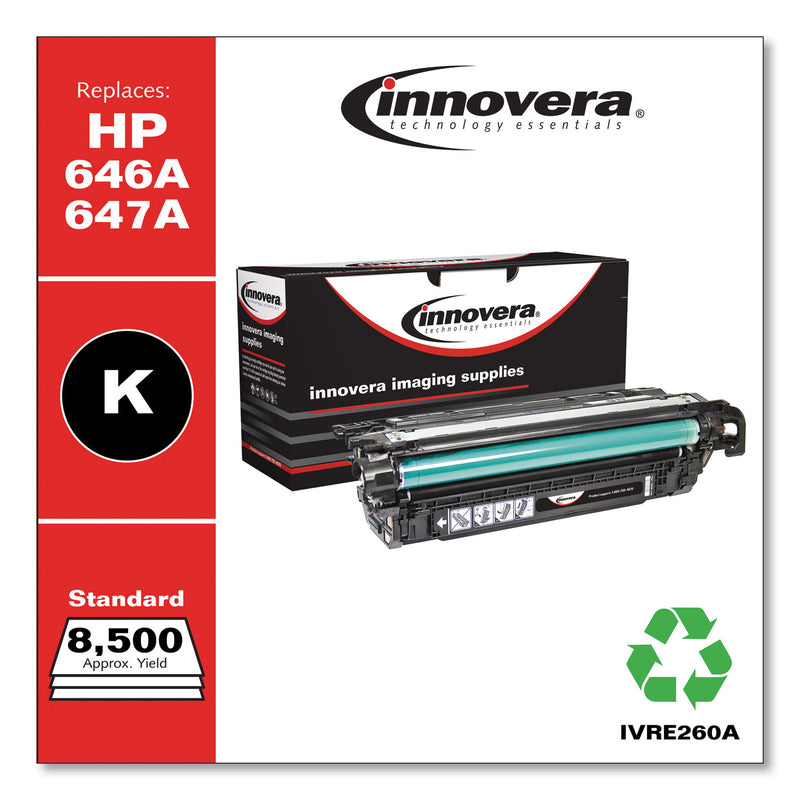 Innovera Remanufactured Black Toner, Replacement for 647A (CE260A), 8,500 Page-Yield