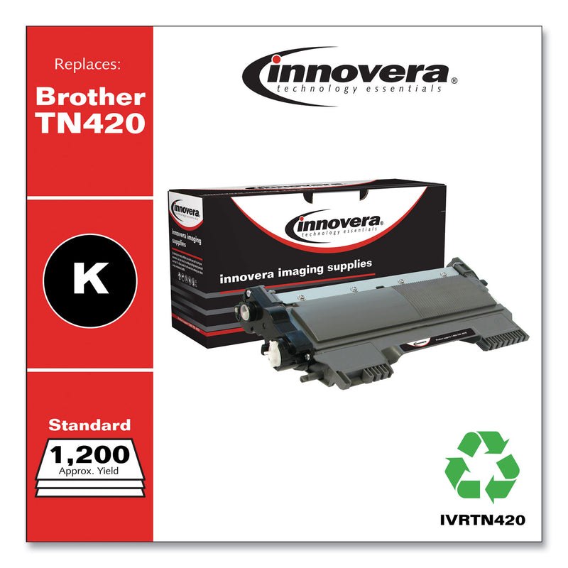 Innovera Remanufactured Black Toner, Replacement for TN420, 1,200 Page-Yield