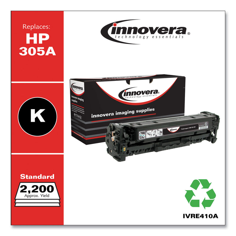 Innovera Remanufactured Black Toner, Replacement for 305A (CE410A), 2,200 Page-Yield