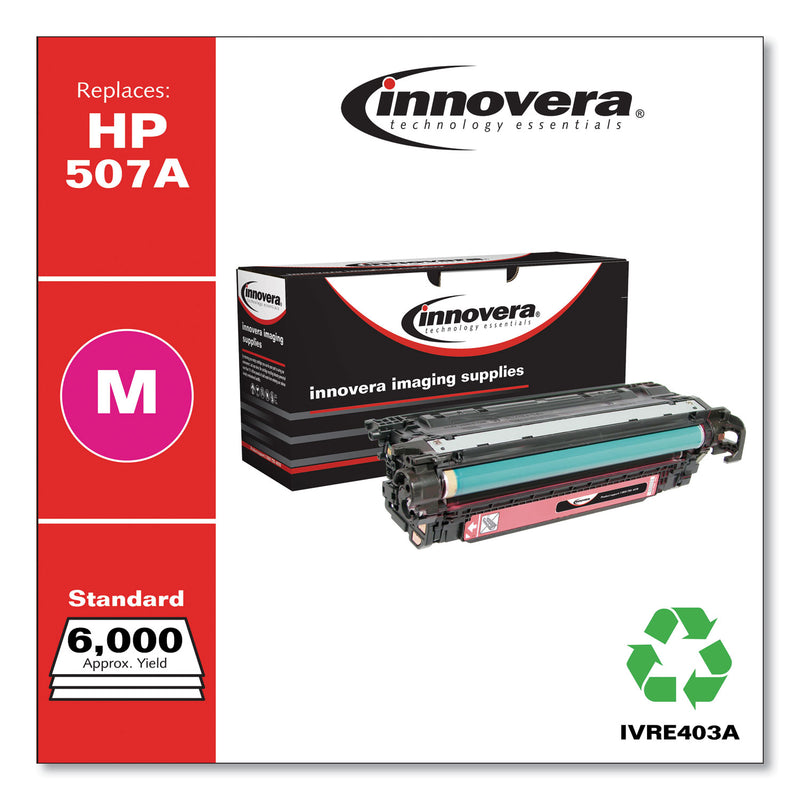 Innovera Remanufactured Magenta Toner, Replacement for 507A (CE403A), 6,000 Page-Yield