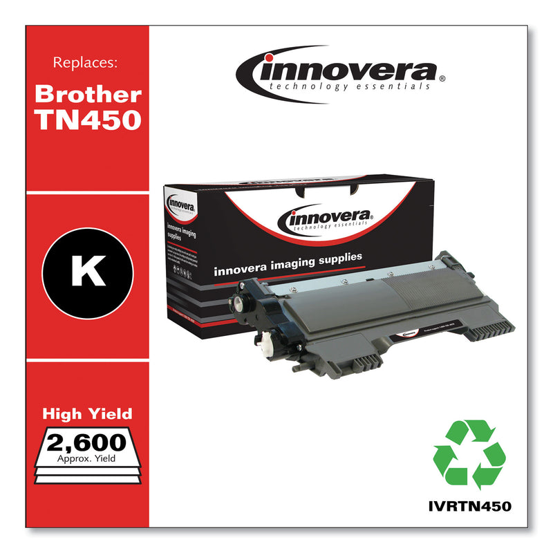 Innovera Remanufactured Black High-Yield Toner, Replacement for TN450, 2,600 Page-Yield