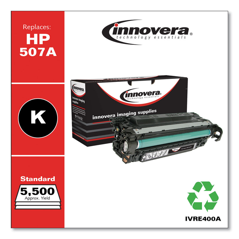 Innovera Remanufactured Black Toner, Replacement for 507A (CE400A), 5,500 Page-Yield