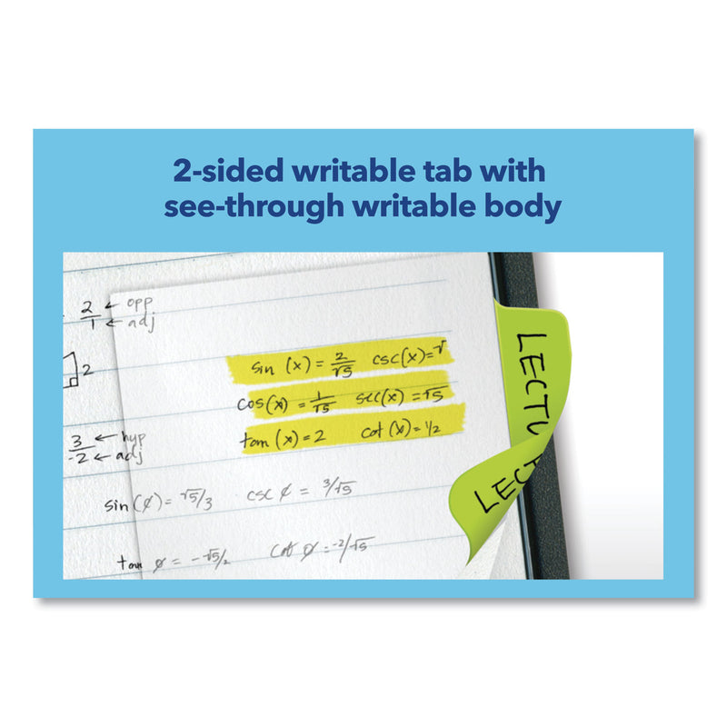 Avery Ultra Tabs Repositionable Tabs, Standard: 2" x 1.5", 1/5-Cut, Assorted Neon Colors, 24/Pack