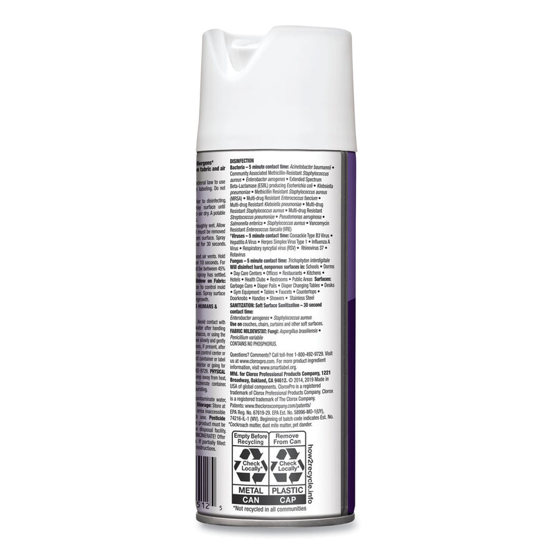 Clorox 4 in One Disinfectant and Sanitizer, Lavender, 14 oz Aerosol Spray