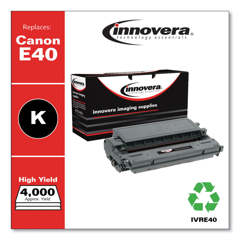 Innovera Remanufactured Black High-Yield Toner, Replacement for E40 (1491A002AA), 4,000 Page-Yield