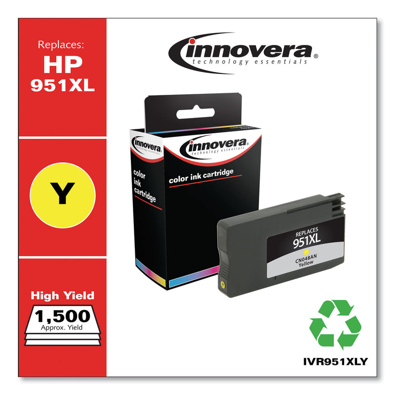 Innovera Remanufactured Yellow High-Yield Ink, Replacement for 951XL (CN048AN), 1,500 Page-Yield