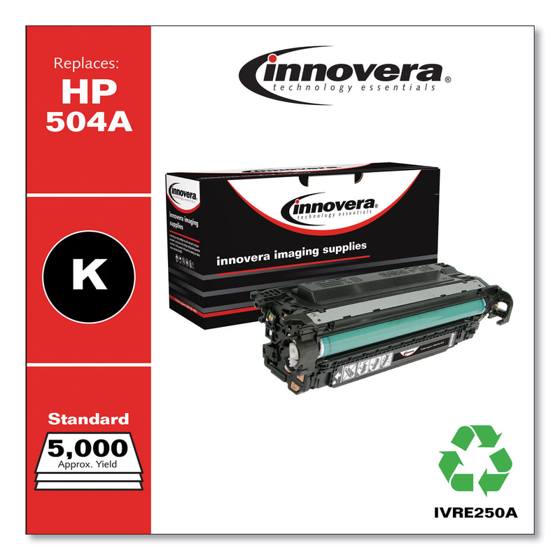 Innovera Remanufactured Black Toner, Replacement for 504A (CE250A), 5,000 Page-Yield