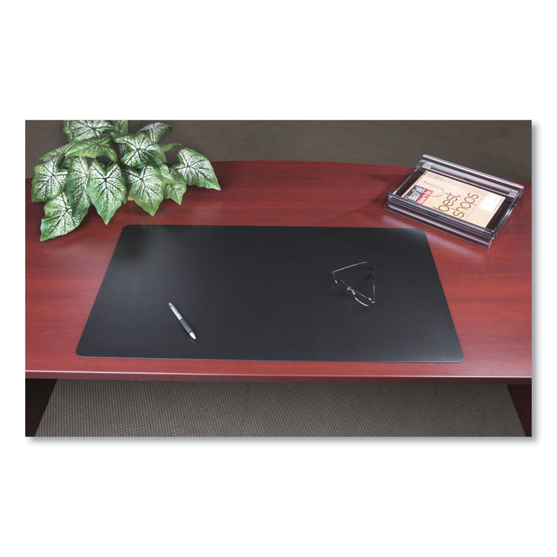 Artistic Rhinolin II Desk Pad with Antimicrobial Protection, 24 x 17, Black