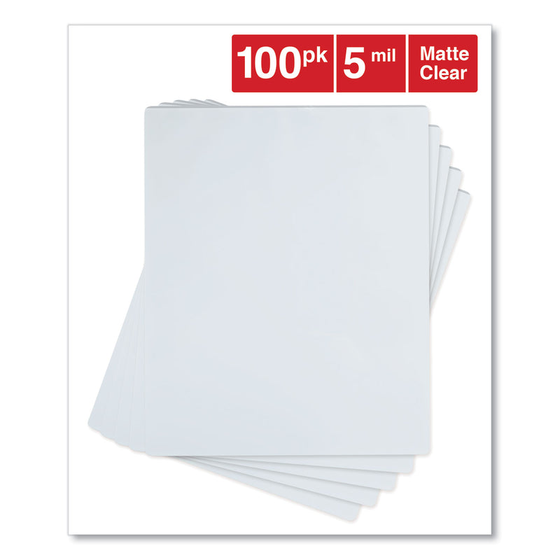 Universal Laminating Pouches, 5 mil, 9" x 11.5", Matte Clear, 100/Pack