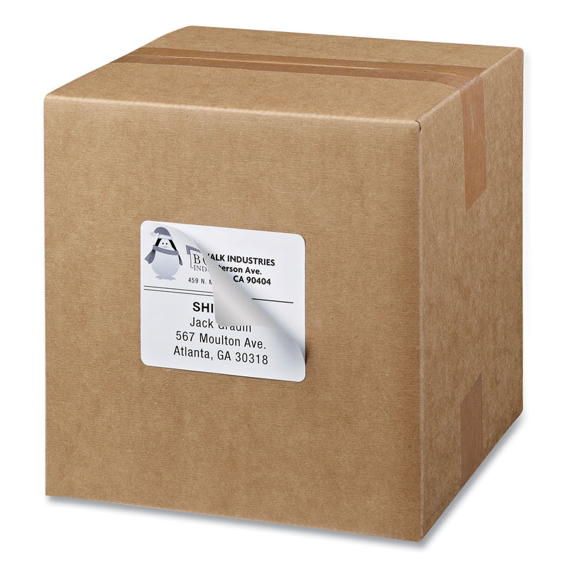 Avery Shipping Labels w/ TrueBlock Technology, Inkjet Printers, 3.33 x 4, White, 6/Sheet, 100 Sheets/Box