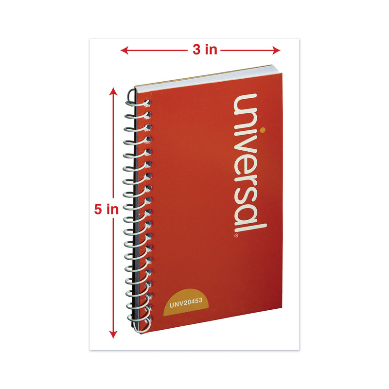 Universal Wirebound Memo Book, Narrow Rule, Orange Cover, 5 x 3, 50 Sheets, 12/Pack