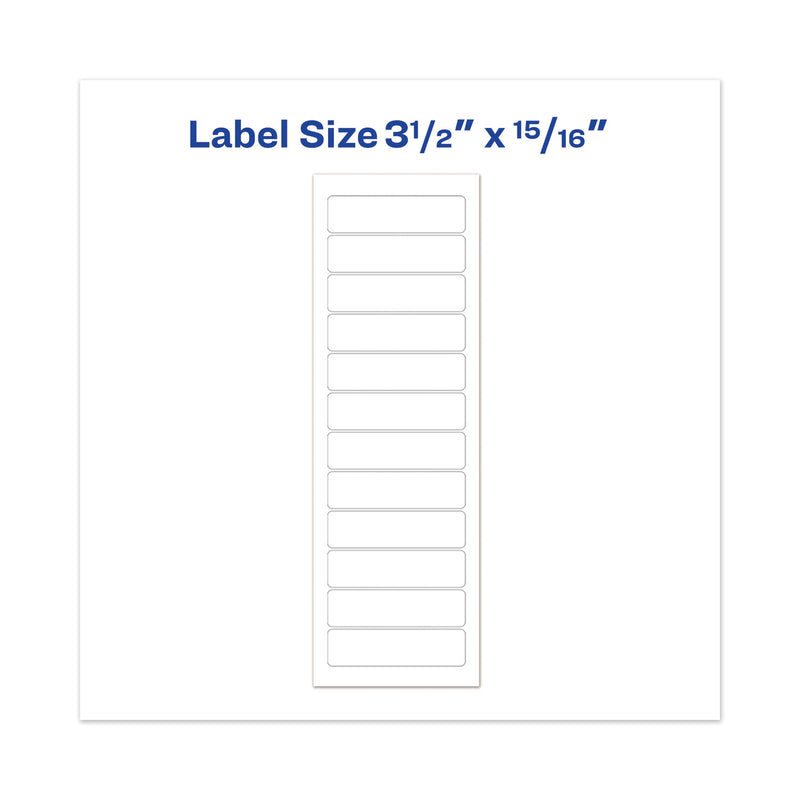 Avery Dot Matrix Printer Mailing Labels, Pin-Fed Printers, 0.94 x 3.5, White, 5,000/Box