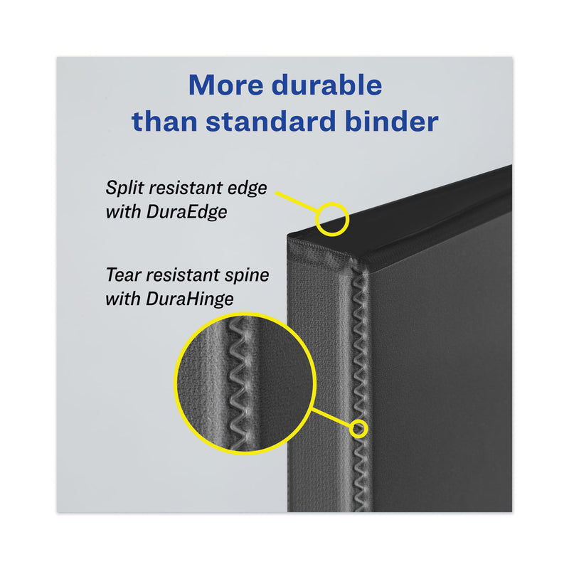 Avery Heavy-Duty View Binder with DuraHinge and Locking One Touch EZD Rings, 3 Rings, 3" Capacity, 11 x 8.5, Purple