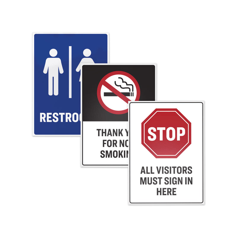 Avery Surface Safe Removable Label Safety Signs, Inkjet/Laser Printers, 3.5 x 5, White, 4/Sheet, 15 Sheets/Pack