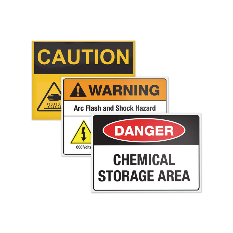 Avery Surface Safe Removable Label Safety Signs, Inkjet/Laser Printers, 3.5 x 5, White, 4/Sheet, 15 Sheets/Pack