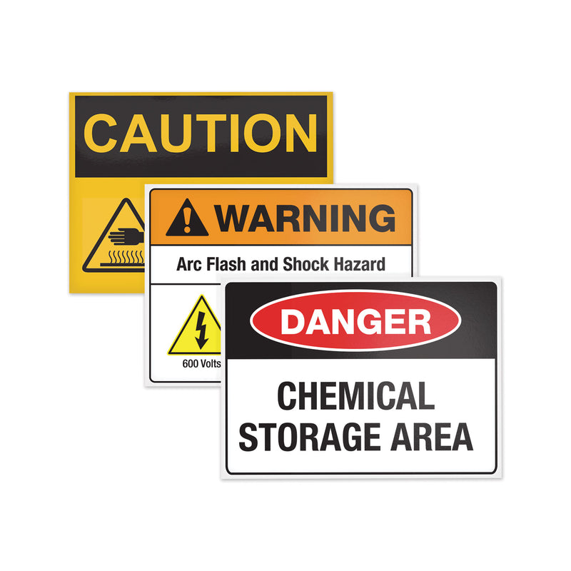 Avery Surface Safe Removable Label Safety Signs, Inkjet/Laser Printers, 8 x 8, White, 15/Pack