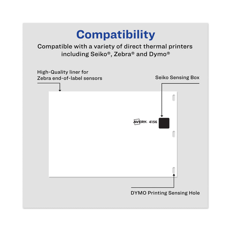 Avery Multipurpose Thermal Labels, 4 x 6, White, 220/Roll