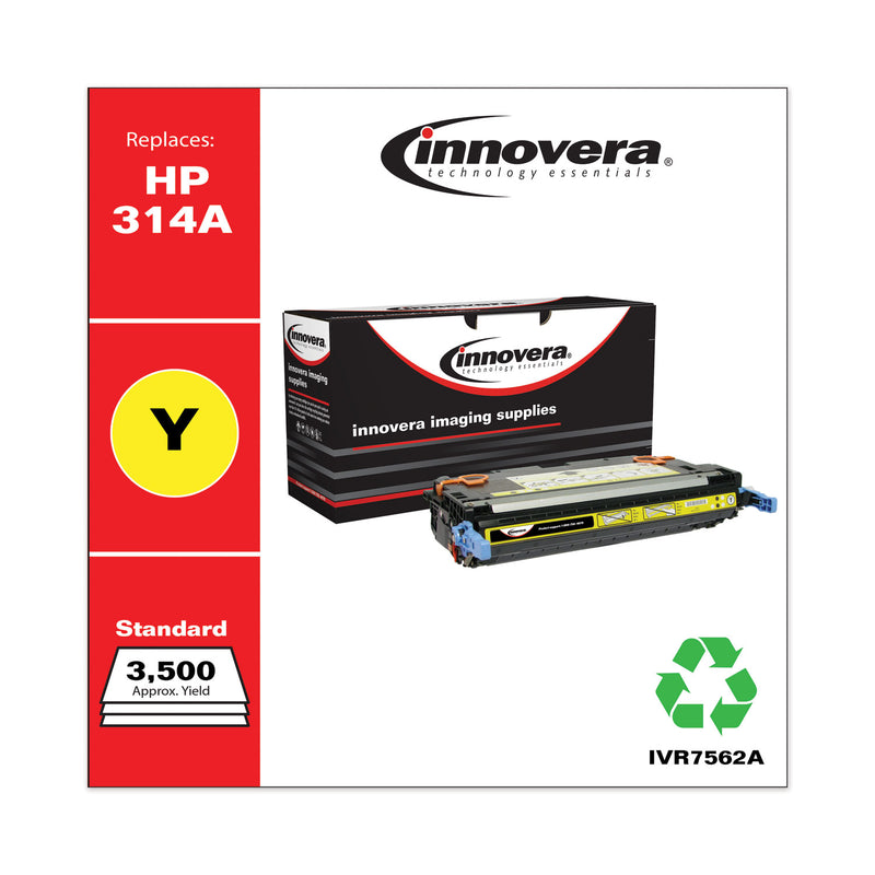 Innovera Remanufactured Yellow Toner, Replacement for 314A (Q7562A), 3,500 Page-Yield