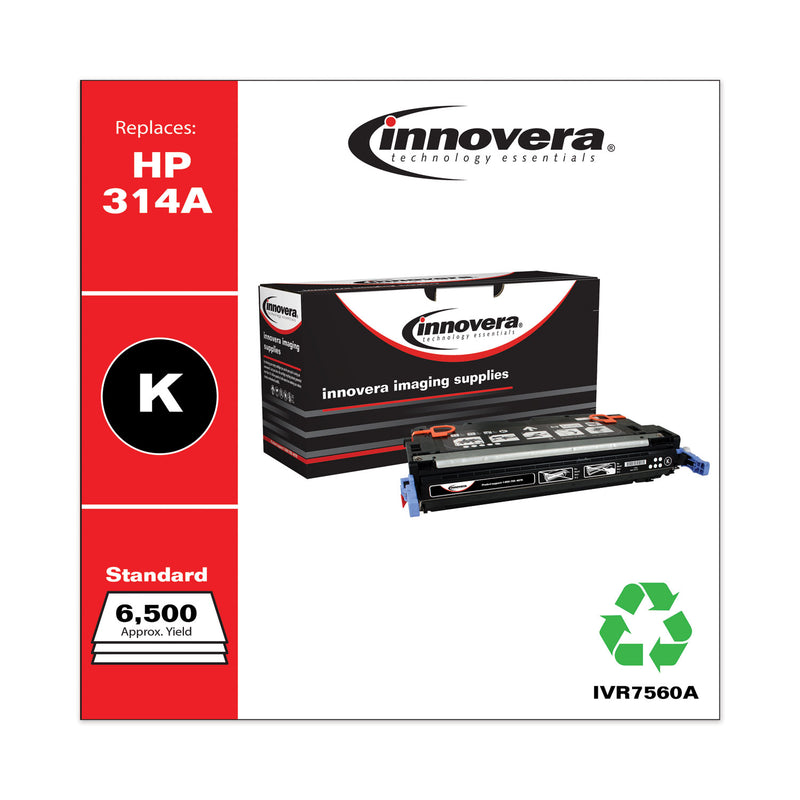 Innovera Remanufactured Black Toner, Replacement for 314A (Q7560A), 6,500 Page-Yield