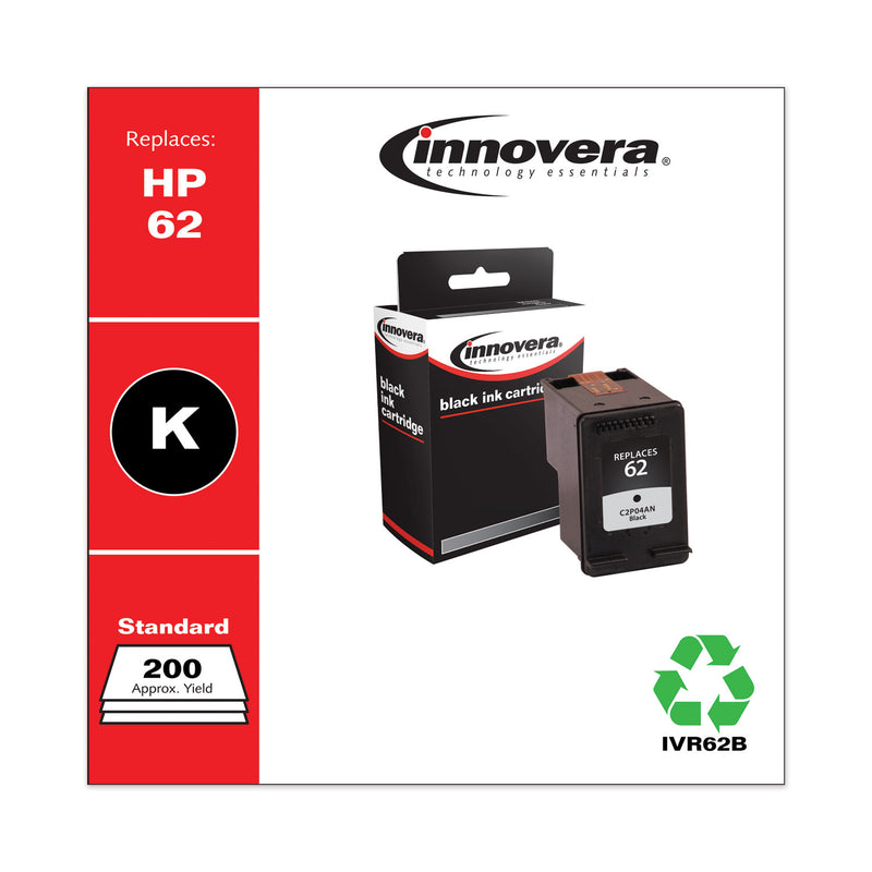 Innovera Remanufactured Black Ink, Replacement for 62 (C2P04AN), 200 Page-Yield