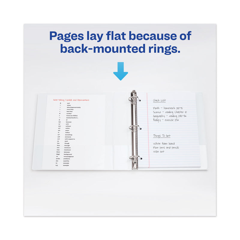 Avery TouchGuard Protection Heavy-Duty View Binders with Slant Rings, 3 Rings, 1.5" Capacity, 11 x 8.5, White