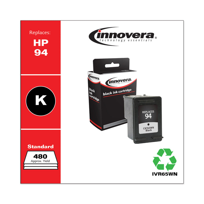 Innovera Remanufactured Black Ink, Replacement for 94 (C8765WN), 480 Page-Yield