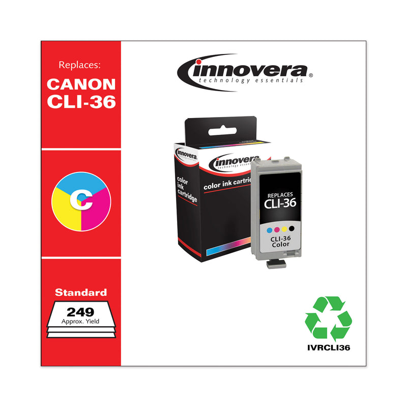 Innovera Remanufactured Tri-Color Ink, Replacement for CLI-36 (1511B002), 249 Page-Yield