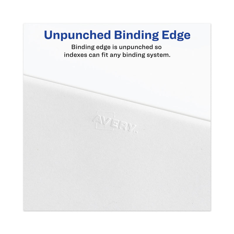 Avery-Style Preprinted Legal Bottom Tab Dividers, 26-Tab, Exhibit P, 11 x 8.5, White, 25/Pack