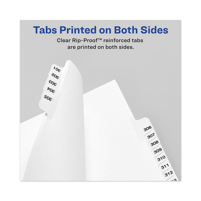 Avery-Style Preprinted Legal Bottom Tab Dividers, 26-Tab, Exhibit P, 11 x 8.5, White, 25/Pack