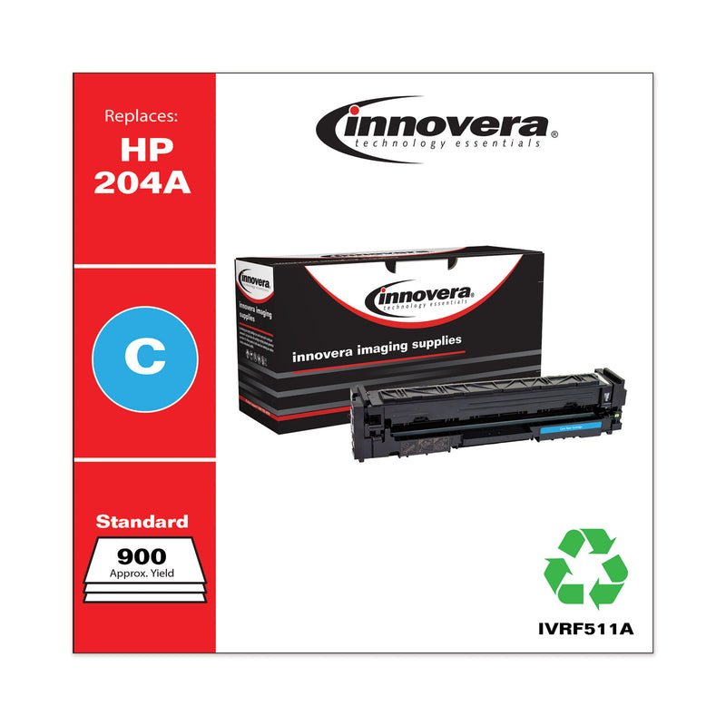 Innovera Remanufactured Cyan Toner, Replacement for 204A (CF511A), 900 Page-Yield