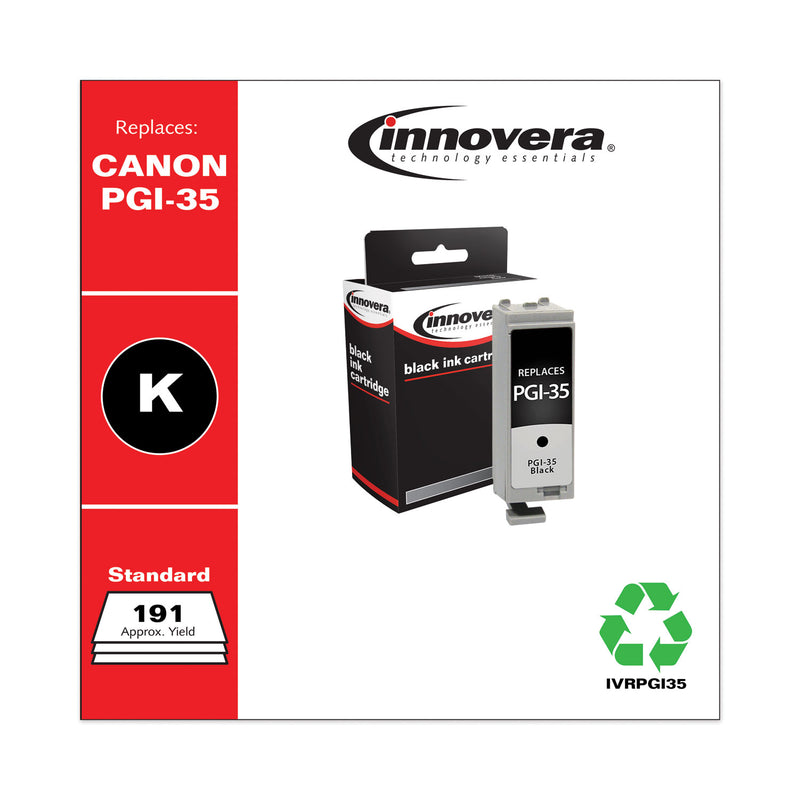 Innovera Remanufactured Black Ink, Replacement for PGI-35 (1509B002), 191 Page-Yield