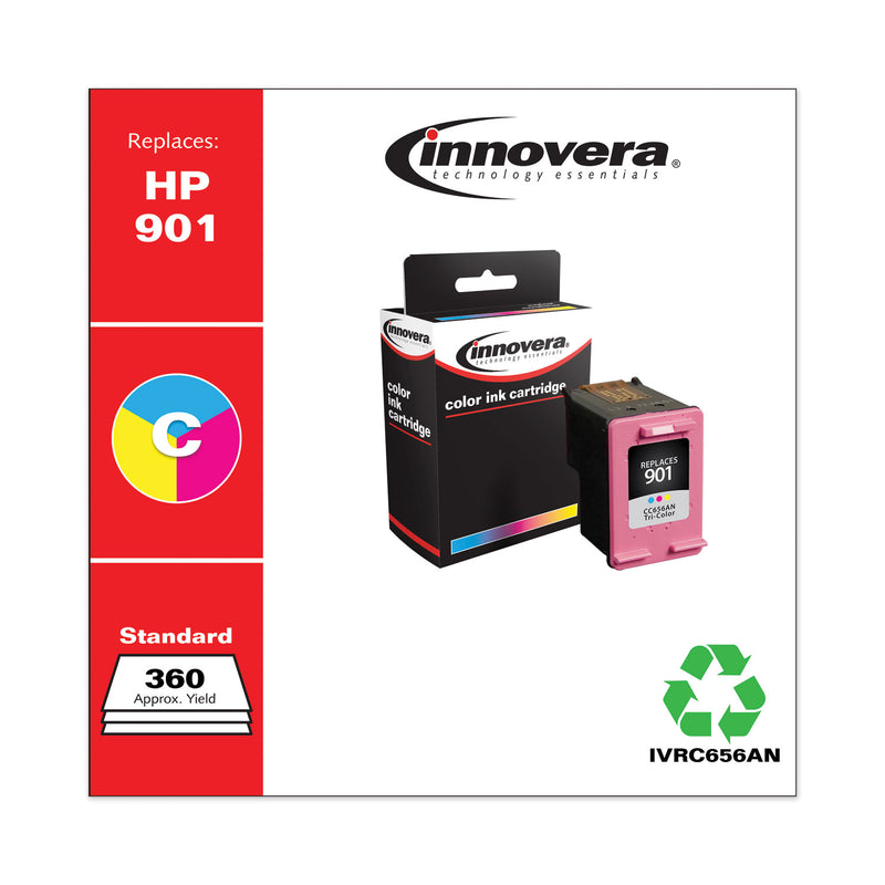 Innovera Remanufactured Tri-Color Ink, Replacement for 901 (CC656AN), 360 Page-Yield