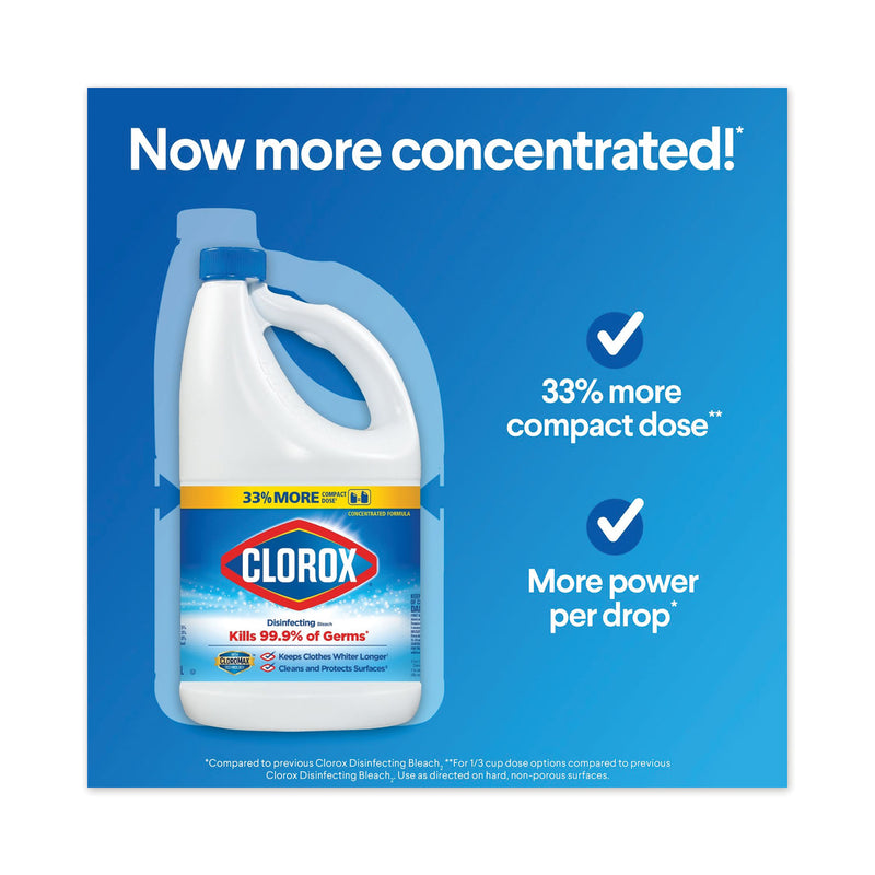 Clorox Regular Bleach with CloroMax Technology, 81 oz Bottle, 6/Carton