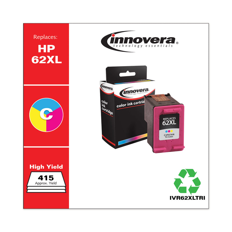 Innovera Remanufactured Tri-Color High-Yield Ink, Replacement for 62XL (C2P07AN), 415 Page-Yield