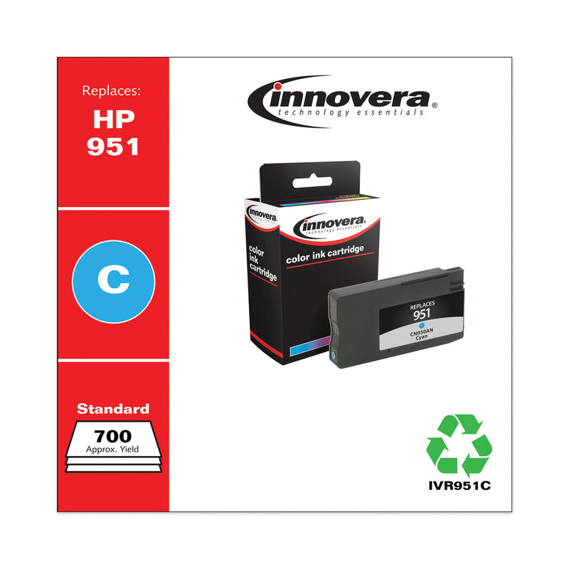 Innovera Remanufactured Cyan Ink, Replacement for 951 (CN050AN), 700 Page-Yield