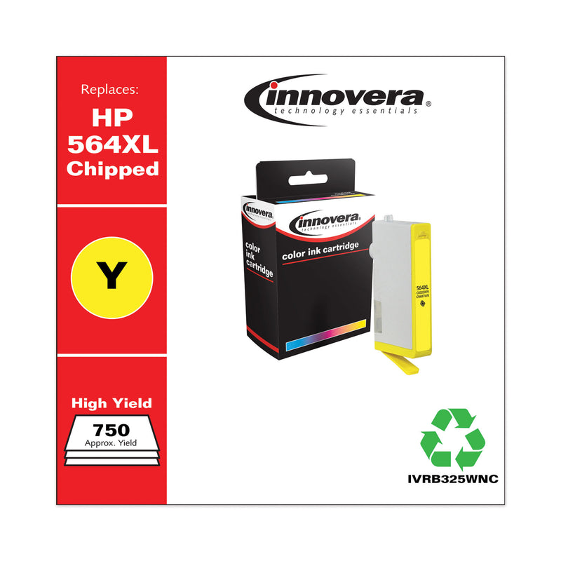 Innovera Remanufactured Yellow High-Yield Ink, Replacement for 564XL (CB325WN), 750 Page-Yield