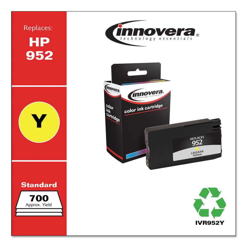 Innovera Remanufactured Yellow Ink, Replacement for 952 (L0S55AN), 700 Page-Yield