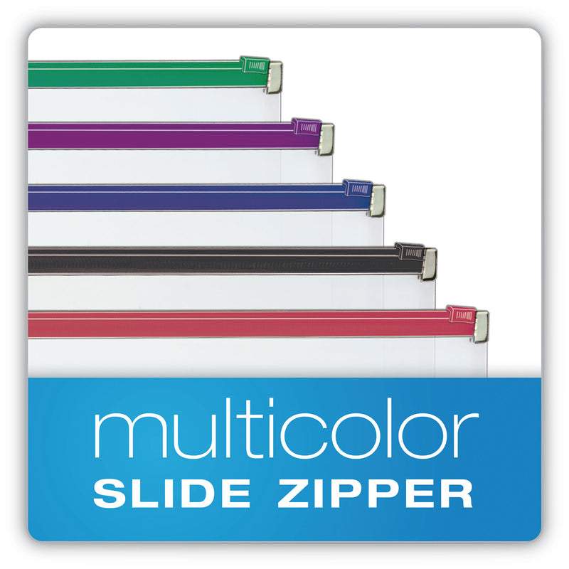 Cardinal Expanding Zipper Binder Pocket, 8.5 x 11, Assorted Colors, 5/Pack