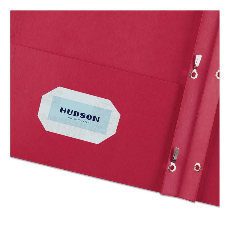 Avery Two-Pocket Folder, Prong Fastener, 0.5" Capacity, 11 x 8.5, Red, 25/Box