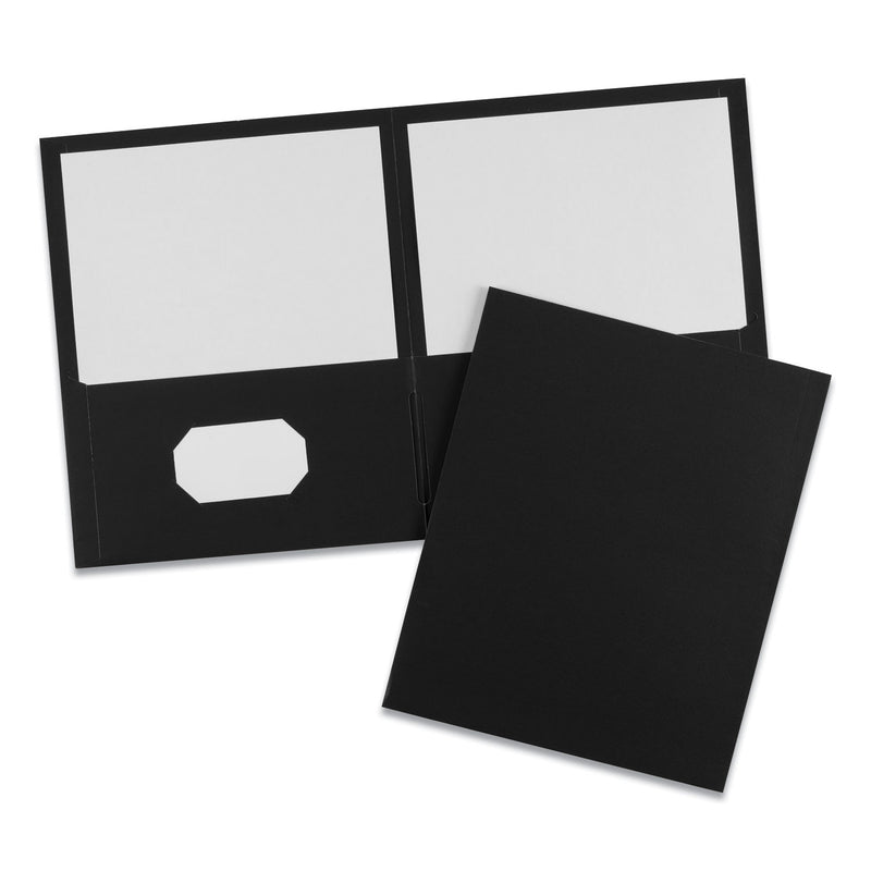 Avery Two-Pocket Folder, 40-Sheet Capacity, 11 x 8.5, Black, 25/Box