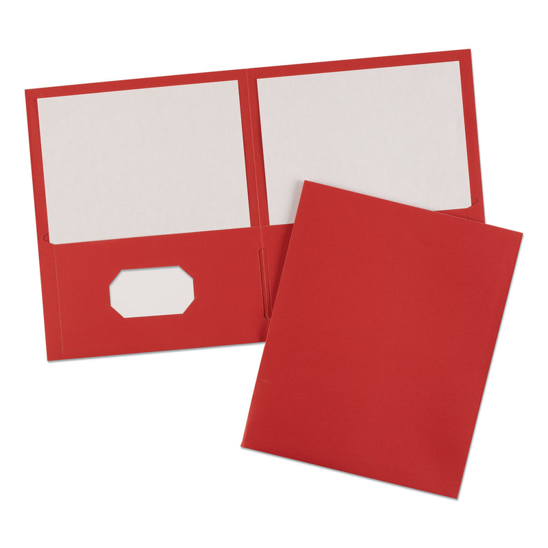 Avery Two-Pocket Folder, 40-Sheet Capacity, 11 x 8.5, Red, 25/Box