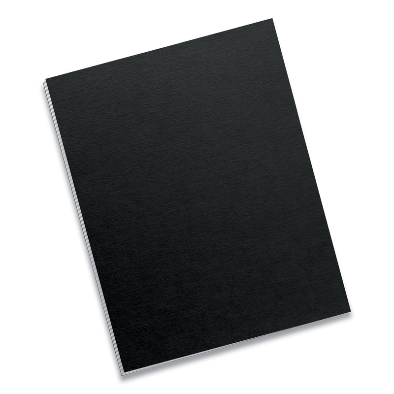 Fellowes Futura Presentation Covers for Binding Systems, Opaque Black, 11 x 8.5, Unpunched, 25/Pack