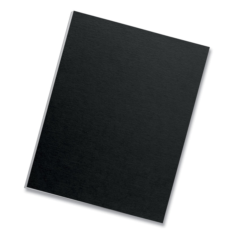 Fellowes Futura Presentation Covers for Binding Systems, Opaque Black, 11 x 8.5, Unpunched, 25/Pack