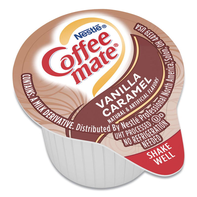 Coffee mate Liquid Coffee Creamer, Vanilla Caramel, 0.38 oz Mini Cups, 50/Box