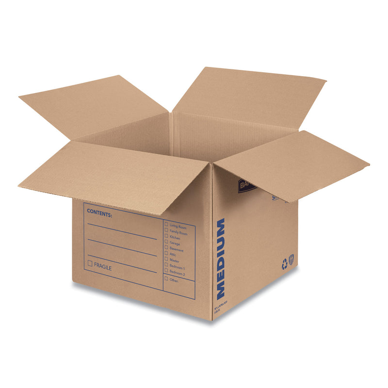 Bankers Box SmoothMove Basic Moving Boxes, Regular Slotted Container (RSC), Medium, 18" x 18" x 16", Brown/Blue, 20/Bundle