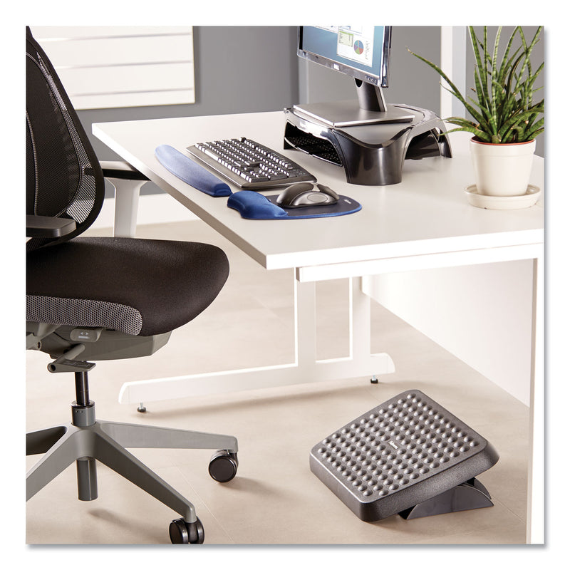 Fellowes Standard Footrest, Adjustable, 17.63w x 13.13d x 3.75h, Graphite